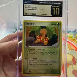 Shuckle 47/115 Unseen Forces EX CGC PRISTINE 10 Pokemon TCG 2005 Card English - Image 1