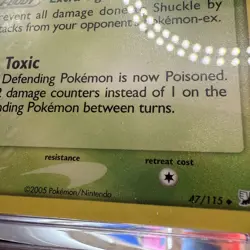 Shuckle 47/115 Unseen Forces EX CGC PRISTINE 10 Pokemon TCG 2005 Card English - Image 4