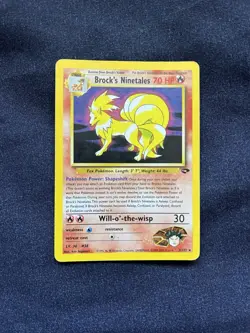 Pokemon TCG Brock’s Ninetales 3/132 Gym Challenge Holo Unlimited WOTC Card - Image 1