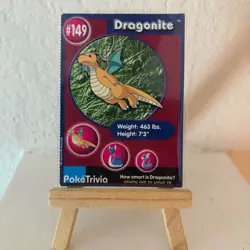 Dragonite #149 Pokemon Burger King 1999 PokeTrivia Movie Card Original 151 - Image 1
