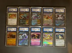 Pokemon TCG Graded Cards Lot Of 10 Slabs Grade 8 AEY NM/Mint - Image 1