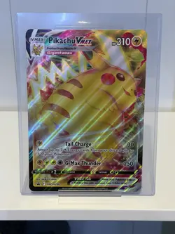 Pokemon TCG Pikachu VMAX SWSH286 Oversized Jumbo Card Black Star Promo - Image 1