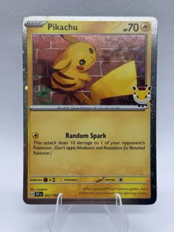 Pokemon TCG - Cosmos Holo Pikachu 51/162 Pokemon Day 2026 Collection Card NM - Image 1