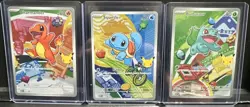 Pokemon Gen 1 (Kanto) First Partner cards. Charmander, Squirtle, Bulbasaur - Image 1