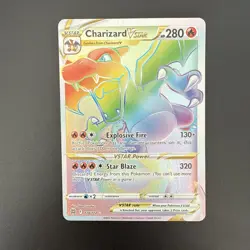 Pokemon TCG Charizard VSTAR Rainbow Secret Rare Card Brilliant Stars 174/172 - Image 1