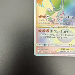 Pokemon TCG Charizard VSTAR Rainbow Secret Rare Card Brilliant Stars 174/172 - Image 4