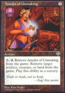 1x Amulet of Unmaking Light Play, English Mirage MTG Magic - Image 1