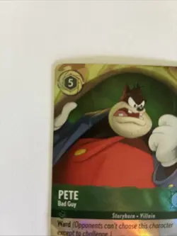 Disney Lorcana Pete Bad Guy Enchanted Pack Fresh Into Protection Never Played - Image 2