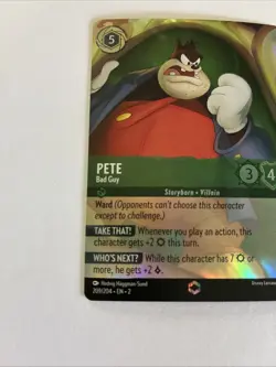 Disney Lorcana Pete Bad Guy Enchanted Pack Fresh Into Protection Never Played - Image 4
