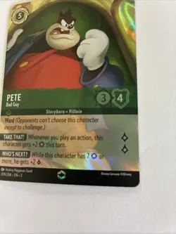 Disney Lorcana Pete Bad Guy Enchanted Pack Fresh Into Protection Never Played - Image 5