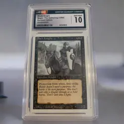 1994 Magic: The Gathering - Revised(3rd) - BLACK KNIGHT - CGC GEM MINT 10 - Image 1