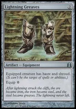 mtg magic lightning greaves FRENCH vf fr jambieres d'eclair commander - Image 1