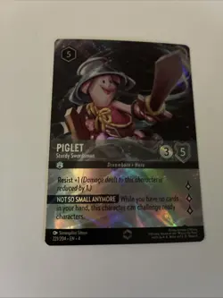 Disney Lorcana Piglet Sturdy Swordsman Enchanted Pack Fresh Mint Never Played X - Image 2