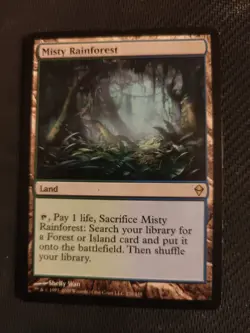 Magic the Gathering MTG Misty Rainforest (220) Zendikar MP - Image 1