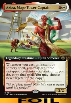 Aziza, Mage Tower Captain ** FOIL EXTENDED ART ** Secrets of Strixhaven - NM MTG - Image 1