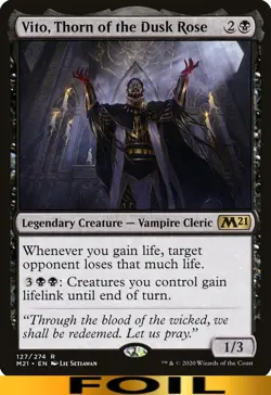 Vito, Thorn of the Dusk Rose ** FOIL ** #127 - Magic Core Set 2021 - NM MTG - Image 1