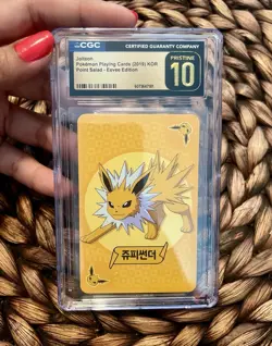 2019 Pokemon Jolteon Playing Cards Point Salad Eevee Edition, Korean, CGC 10 - Image 1