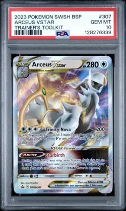 Arceus VSTAR SWSH307 Trainer’s Toolkit Promo Holo PSA 10 Graded Pokemon LOW POP - Image 1