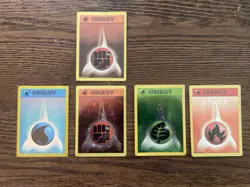 Pokemon TCG Energy Cards Lot 5 Mixed Types Fighting Water Grass Fire 2000 - Image 1