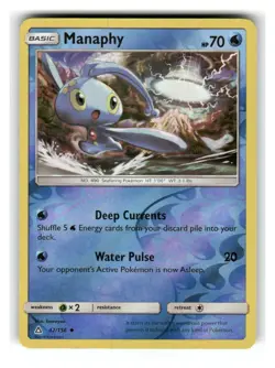 Manaphy 42/156 Uncommon Ultra Prism Pokemon Reverse Holo Near Mint - Image 1