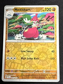 Medicham 083/162 Pokemon TCG Temporal Forces Reverse Holo Foil Card Near Mint NM - Image 1