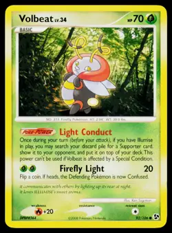 Volbeat - 92/106 Common Pokemon Great Encounters NM - Image 1