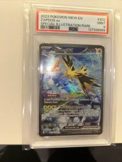 Zapdos 2023 Pokemon Mew En-151 Zapdos EX Special Illustration Rare PSA 9 202 - Image 2