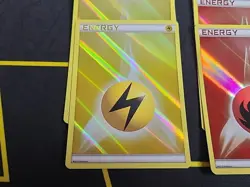 Pokemon TCG Lot (12) - 2013 Black & White Energy Holo (Lightning Fire & Water) - Image 2