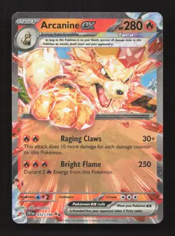 Arcanine ex 032/198 Double Rare Scarlet & Violet Pokemon Near Mint - Image 1