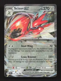 Scizor ex 111/162 Double Rare Temporal Forces Pokemon Near Mint - Image 1