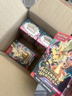 Pokemon TCG Ascended Hero’s Booster Bundle X4 Factory Sealed - Image 1
