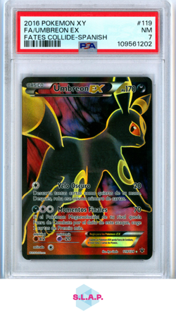 UMBREON EX POKEMON 119 2016 FATES COLLIDE - SPANISCH PSA 7 - Image 1