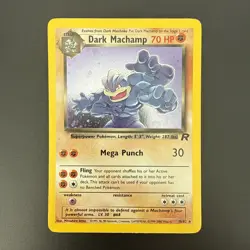 Pokemon TCG Dark Machamp Rare Holo 10/82 Team Rocket WOTC 2000 - Image 1
