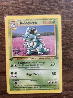 Pokemon TCG Nidoqueen 23/64 Jungle 1st Edition Rare Stage 2 90 HP Regular - Image 1