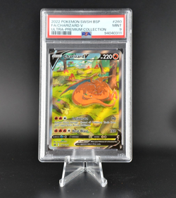 2022 POKEMON SWSH BLACK STAR PROMO #260 FULL ART/CHARIZARD V PSA 9 - Image 1