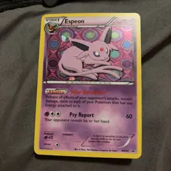 2013 Pokemon TCG Espeon BW92 Black & White Black Star Promo Holo w/ SWIRL - NM - Image 1