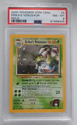 Pokemon Erikas Venusaur PSA 8 Gym Challenge Holo Rare Unlimited - Image 1