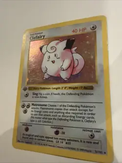Pokemon TCG Clefairy 1st Edition shadowless Holo Rare 5/102 Base Set 1999 - Image 3