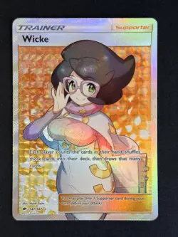 Pokemon TCG Wicke Burning Shadows 147/147 Holo Full Art Ultra Rare - Image 1