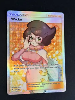 Pokemon TCG Wicke Burning Shadows 147/147 Holo Full Art Ultra Rare - Image 2