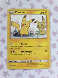 Pokemon Pikachu & Mimikyu Promo Holo SM162 TCG - Image 1