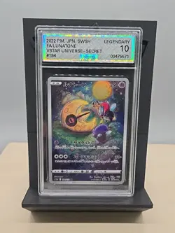 Pokemon 2022 Lunatone 184/172 Holo AR VSTAR Universe Japanese AGS 10 - Image 1