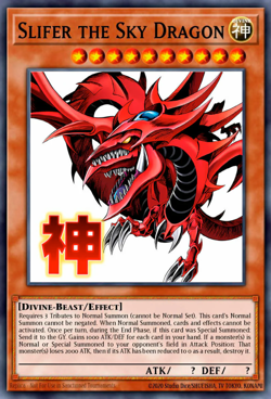YuGiOh Slifer the Sky Dragon RA05-EN128 STAMPED ART Rarity Collection 5 - Image 1
