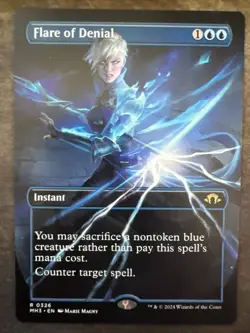 Flare of Denial #326 Borderless Regular Card Modern Horizons 3 - Image 1
