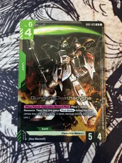 Gundam Card Game Newtype Rising Gundam Deathscythe GD01-025 LR Holo Foil - Image 1