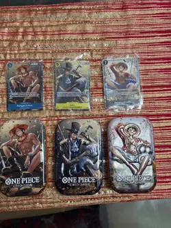 One piece mini tin promo vol 2 Set Of 3 Op-13 ENGLISH Luffy, Sabo, Ace with tins - Image 1