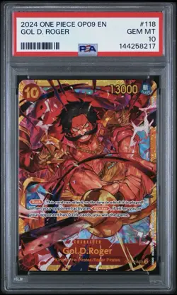2024 ONE PIECE OP09-EMPERORS IN THE NEW WORLD #118 GOL D. ROGER PSA 10 - Image 1