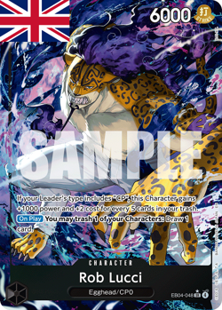 One Piece Card Game ! Rob Lucci EB04-048 (SR/AA) Anglais ! - Image 1