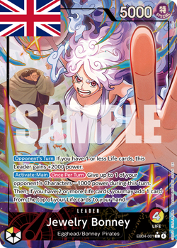 One Piece Card Game ! Jewelry Bonney EB04-001 (Leader/AA) - Anglais ! - Image 1