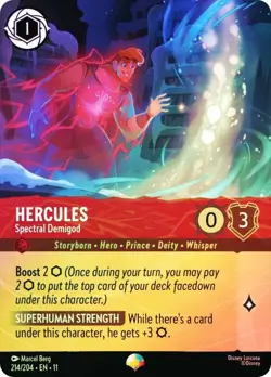 Cold Foil Epic HERCULES SPECTRAL DEMIGOD 1x Rare Disney Lorcana NM - Image 1